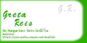 greta reis business card